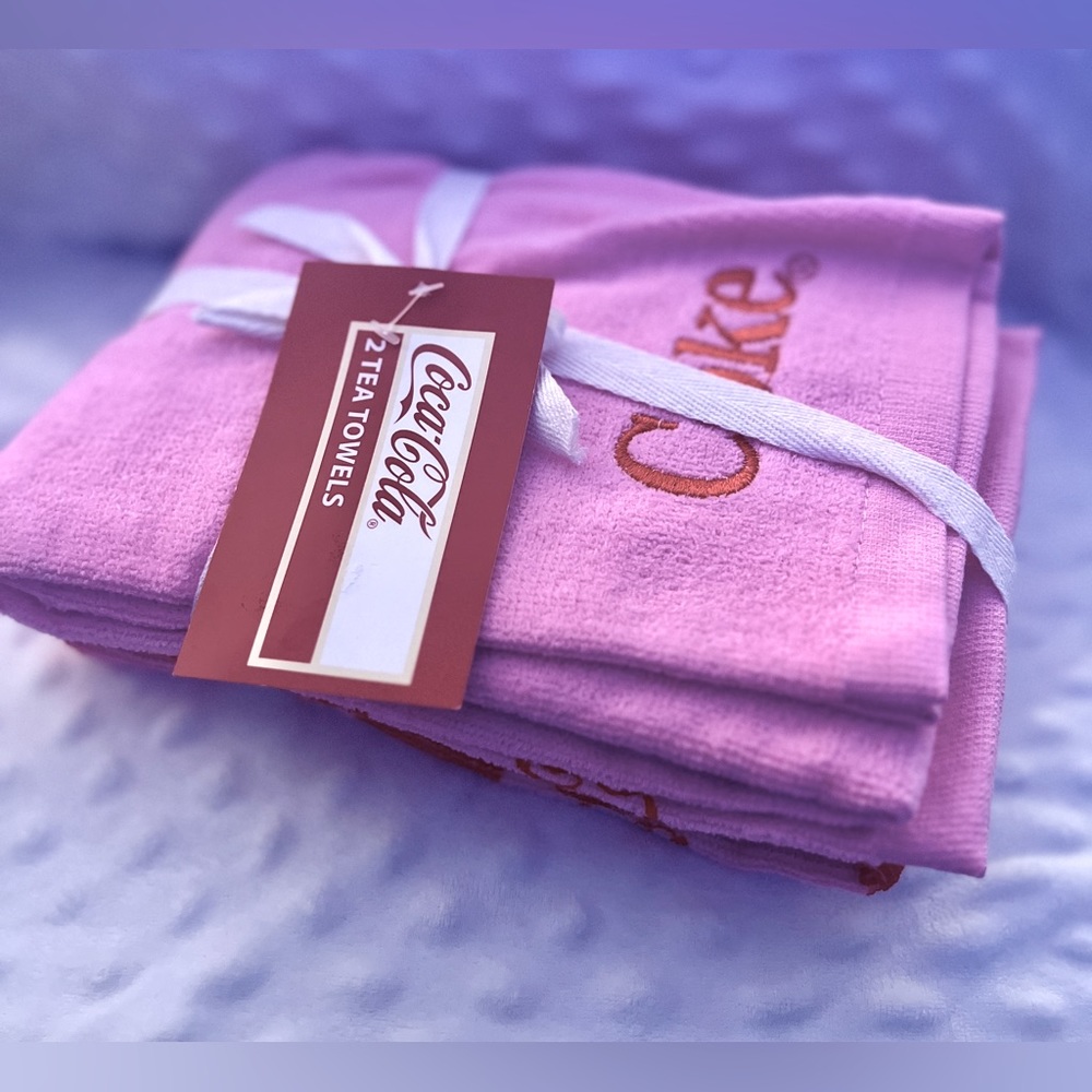 NWT- Coca Cola Tea Towel 2 pack- pink!